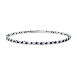Armreif 18 kt GG, Fassung rhodiniert