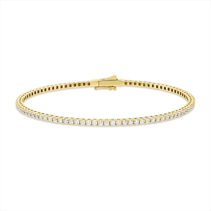 Tennisarmband  18kt Gelbgold Größe 16 mit 1,51ct Diamanten