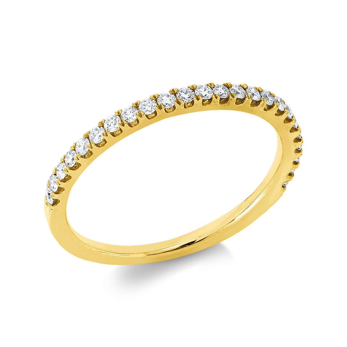 Memoire halb Ring  18kt Gelbgold mit 0,26ct Diamanten