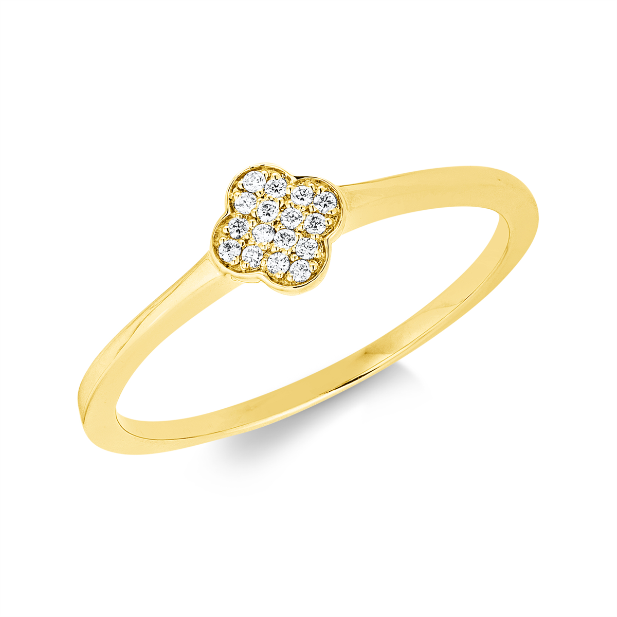 Pavé Ring  18kt Gelbgold mit 0,04ct Diamanten