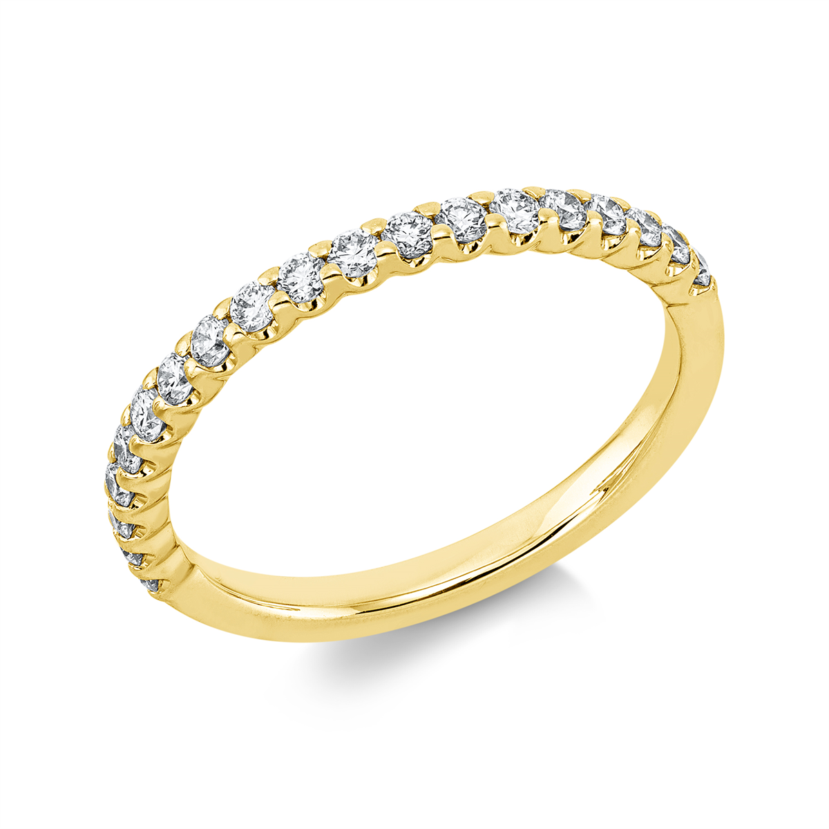 Memoire halb Ring  18kt Gelbgold mit 0,37ct Diamanten