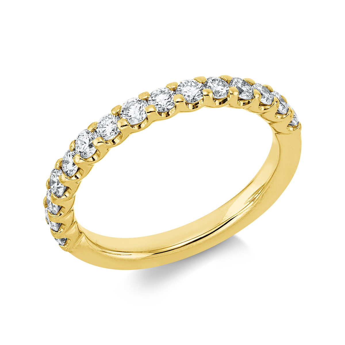 Memoire halb Ring  18kt Gelbgold mit 0,70ct Diamanten