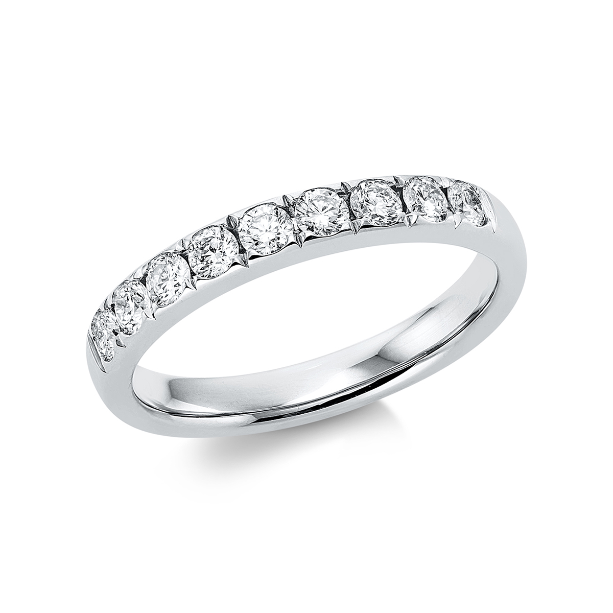 Memoire halb Ring  18kt Weißgold mit 0,50ct Diamanten