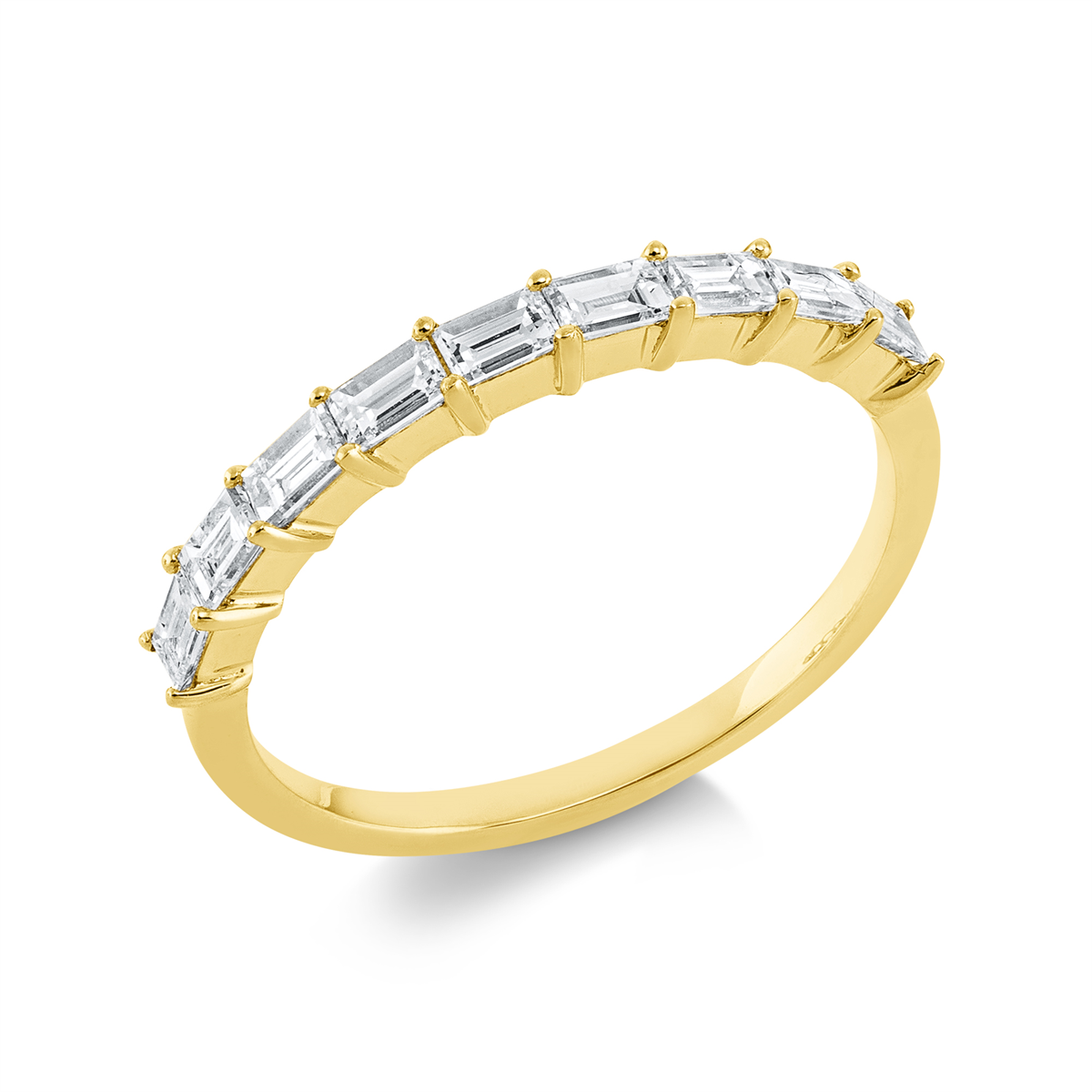Memoire halb Ring  18kt Gelbgold mit 0,52ct Diamanten
