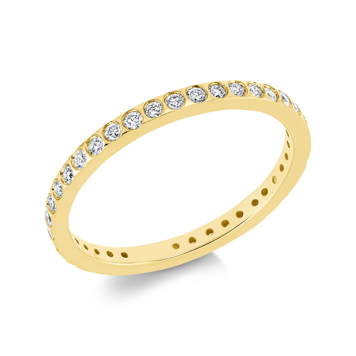 Infinity Memoire Ring  18kt Gelbgold mit 0,37ct Diamanten