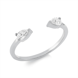 Ring 3er-Krappe 18 kt GG Tropfen