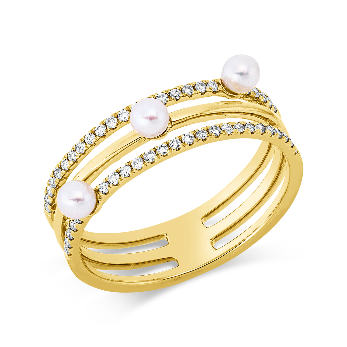 Ring  18kt Gelbgold mit 0,17ct Diamanten