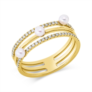 Ring  18kt Gelbgold mit 0,17ct Diamanten