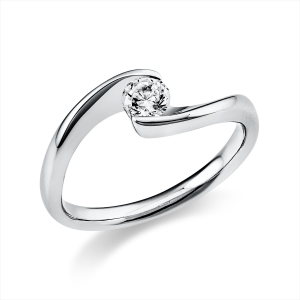 Solitaire Ring  18kt Gelbgold mit 0,25ct Diamanten