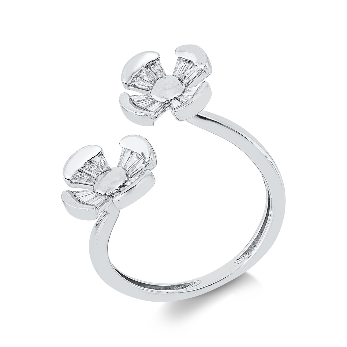 Ring 18 kt WG Blumen