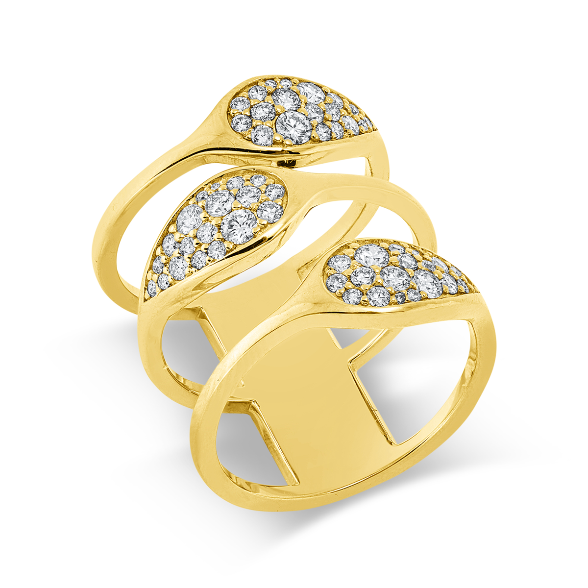 Pavé Ring  18kt Gelbgold mit 0,74ct Diamanten