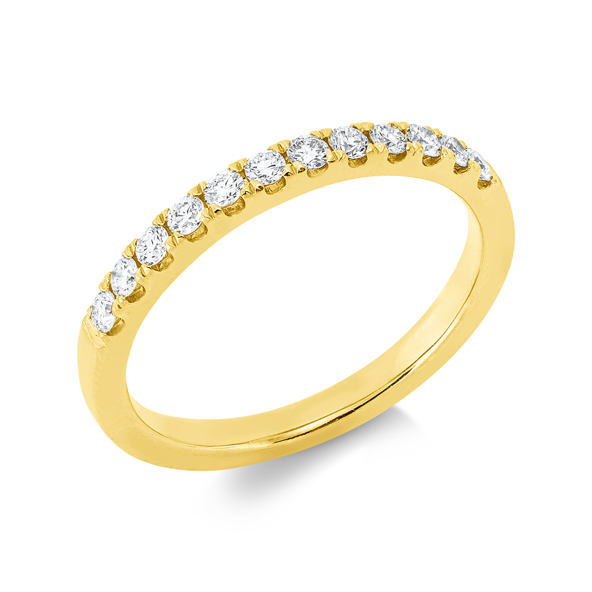 Memoire halb Ring  18kt Gelbgold mit 0,31ct Diamanten