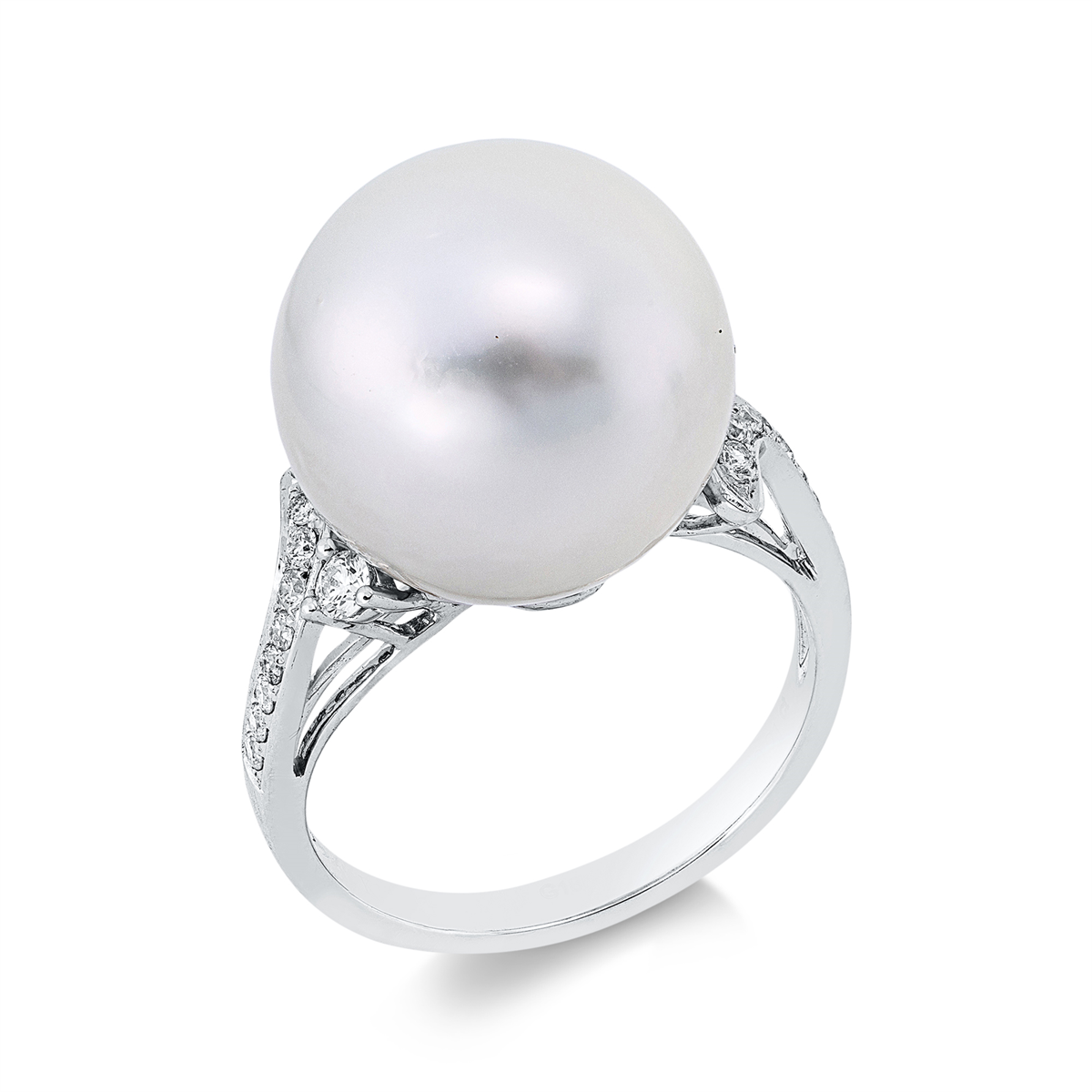 Ring  18kt Weißgold mit 0,21ct Diamanten