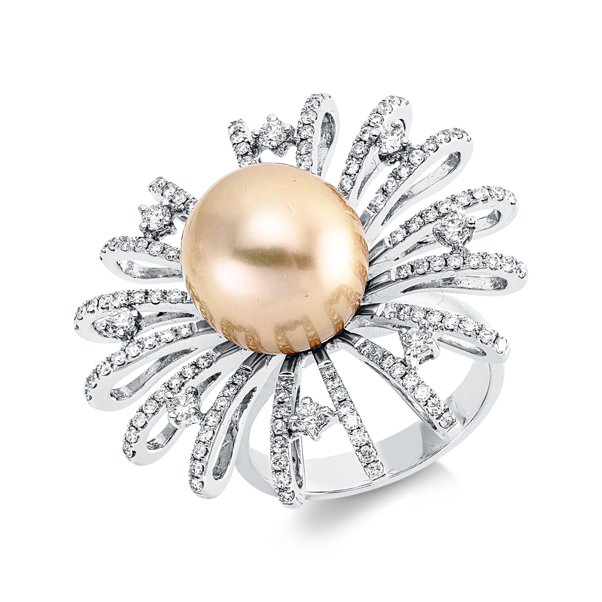 Ring  18kt Weißgold mit 0,94ct Diamanten