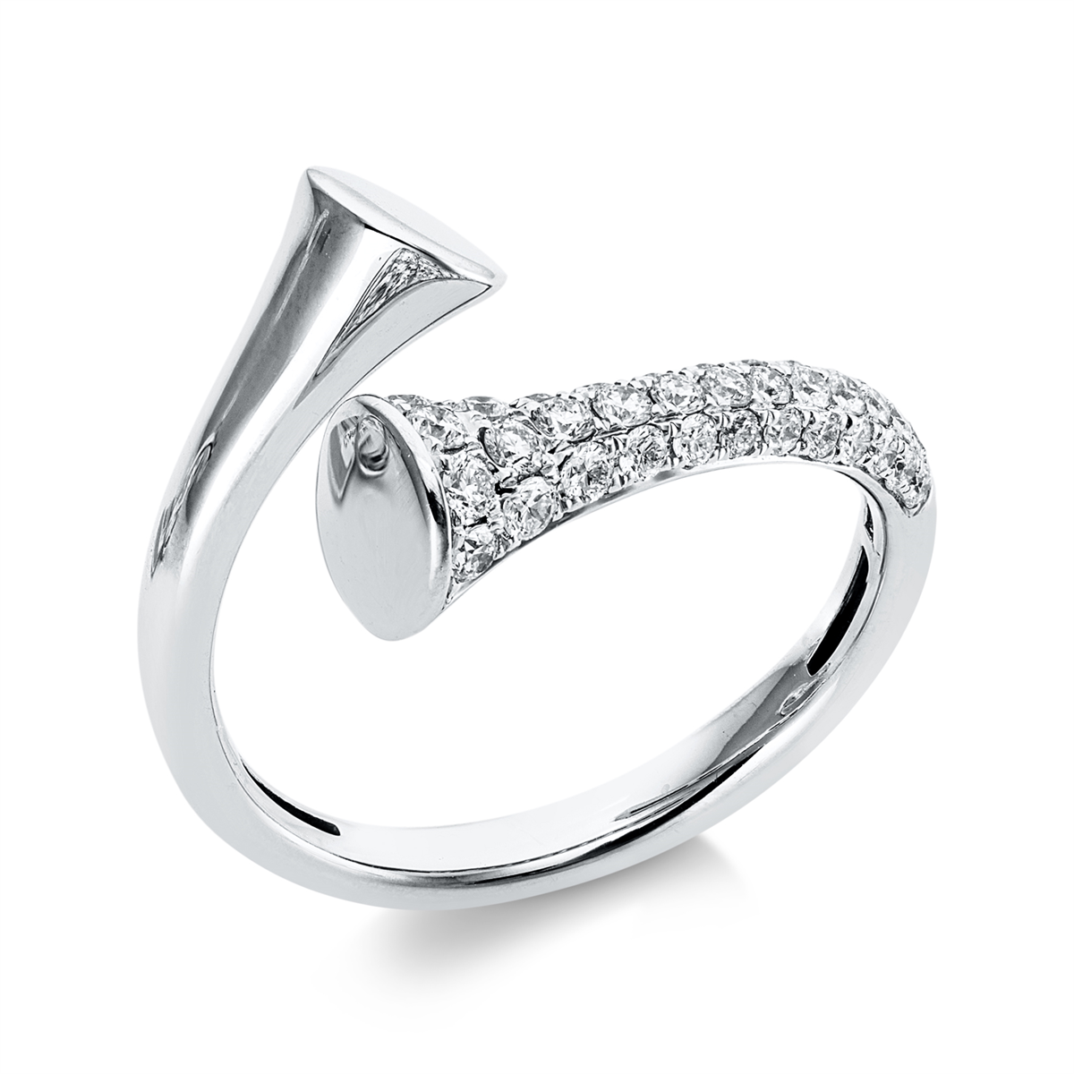 Pavé Ring  18kt Weißgold mit 0,44ct Diamanten