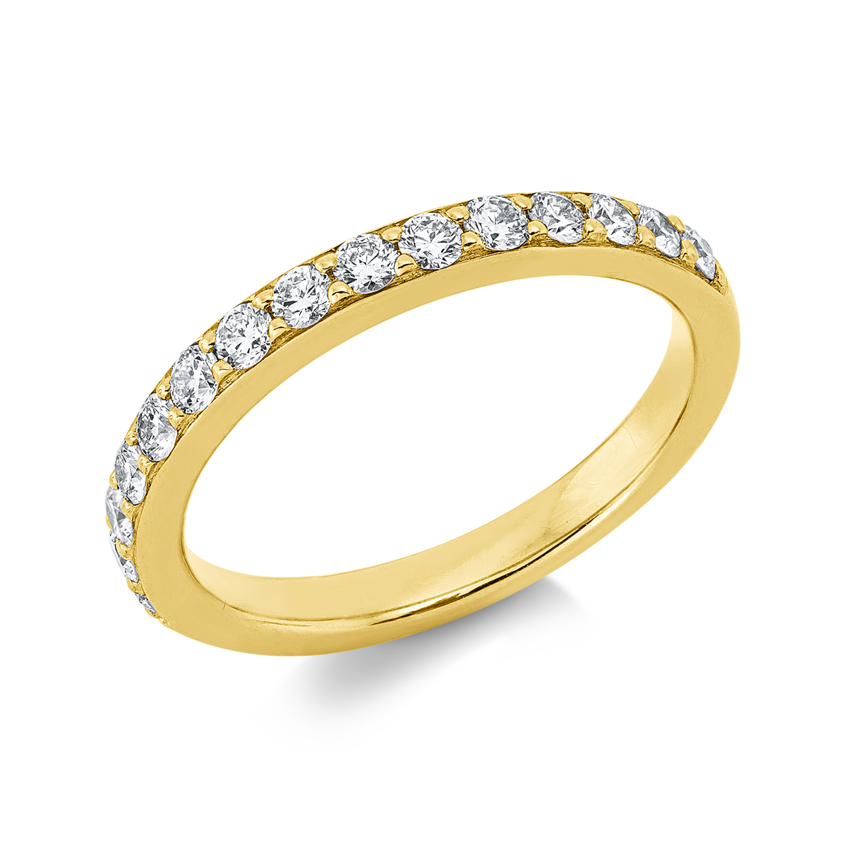 Memoire halb Ring  18kt Gelbgold mit 0,50ct Diamanten