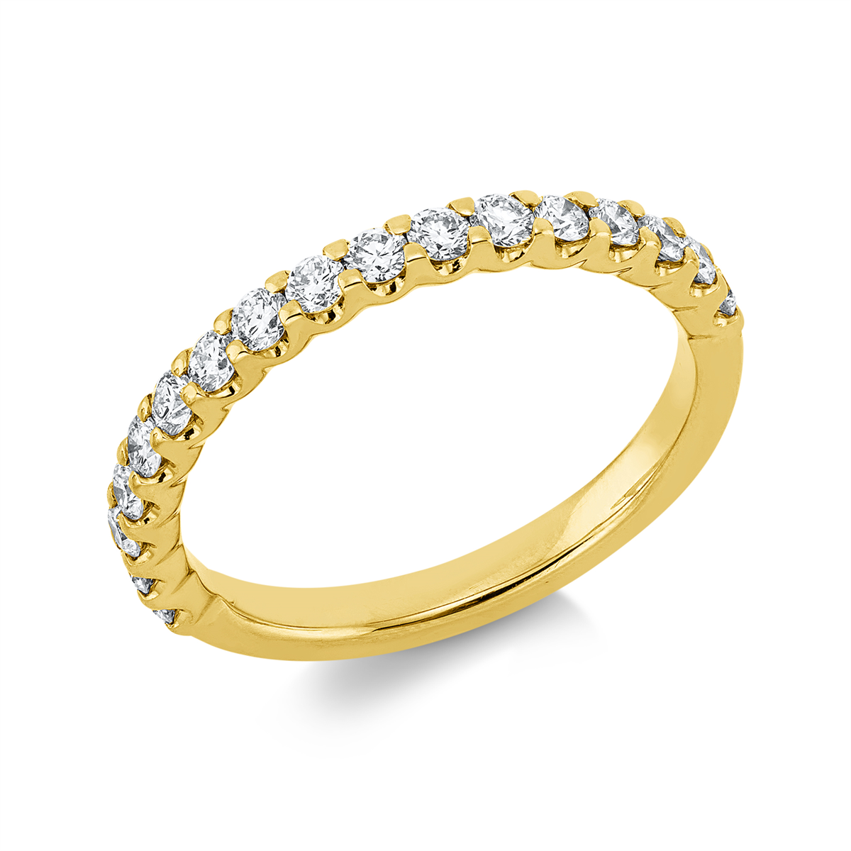 Memoire halb Ring  18kt Gelbgold mit 0,53ct Diamanten