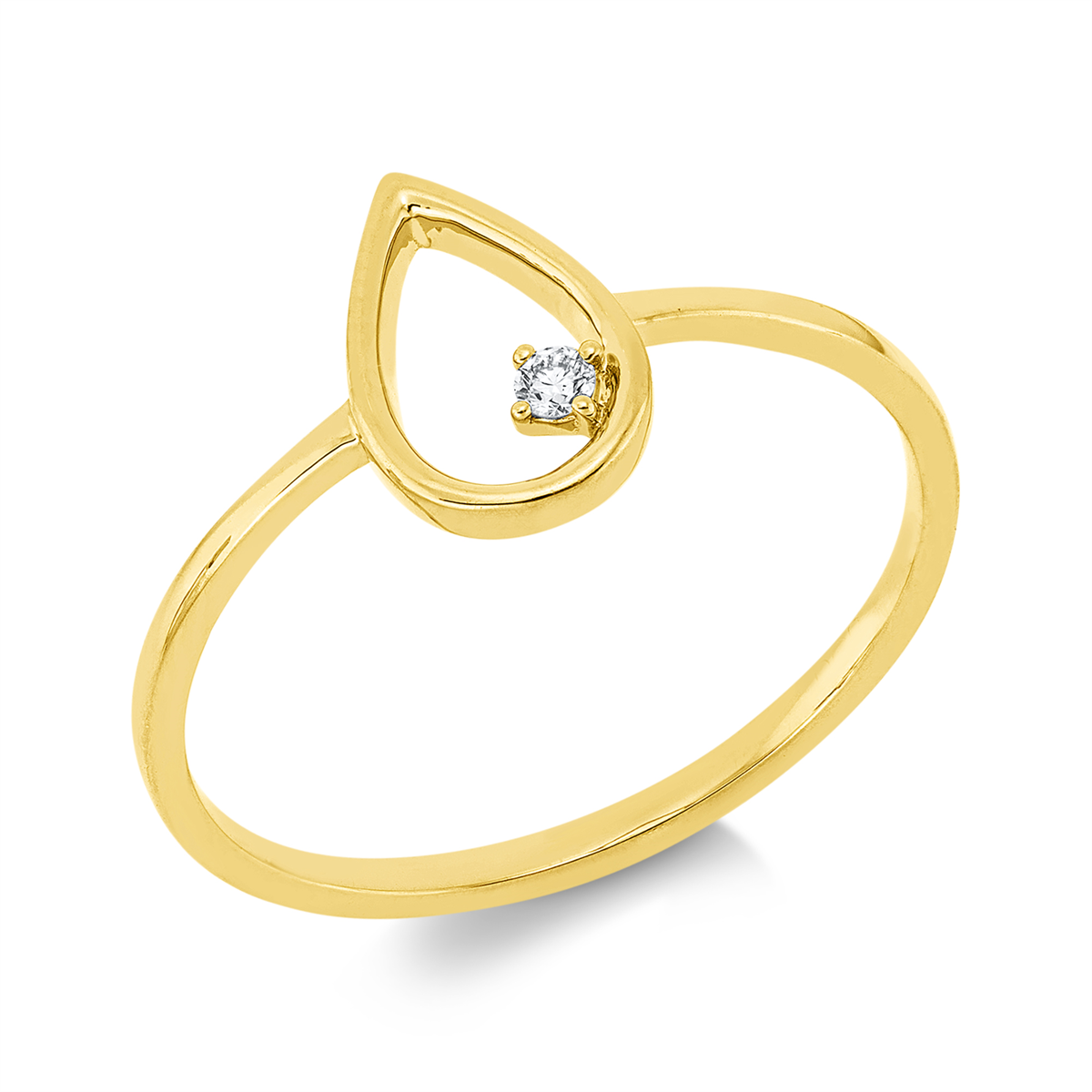 Ring 4er-Krappe 18 kt GG Tropfen