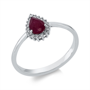 Ring 3er-Krappe 18 kt WG Tropfen