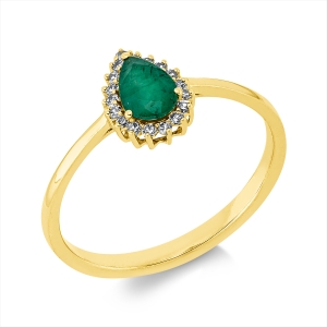 Ring 3er-Krappe 18 kt GG Tropfen