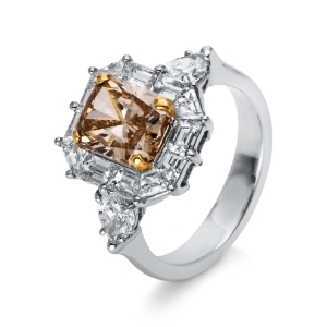 Ring 4er-Krappe 18 kt WG+RG