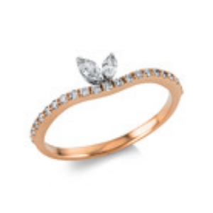 Ring 18 kt RG+WG