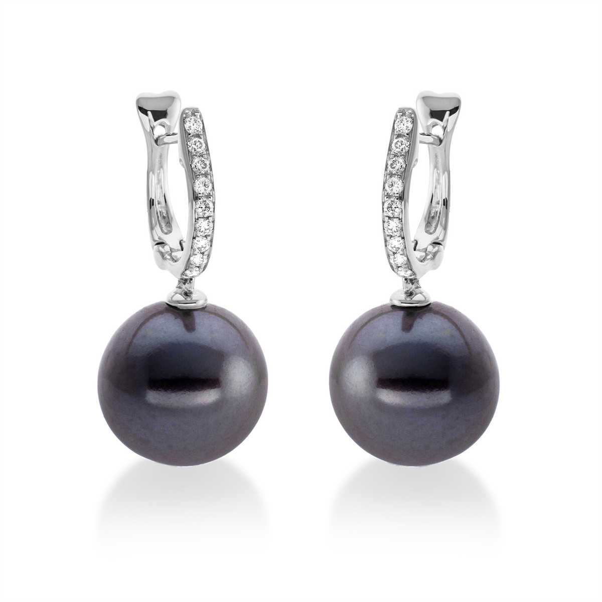Ohrschmuck  18kt Weißgold mit 0,18ct Diamanten