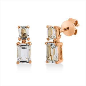Ohrstecker 4er-Krappe 18 kt RG