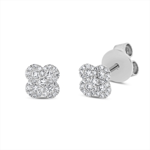 Pavé Ohrstecker  18kt Rotgold mit 0,19ct Diamanten