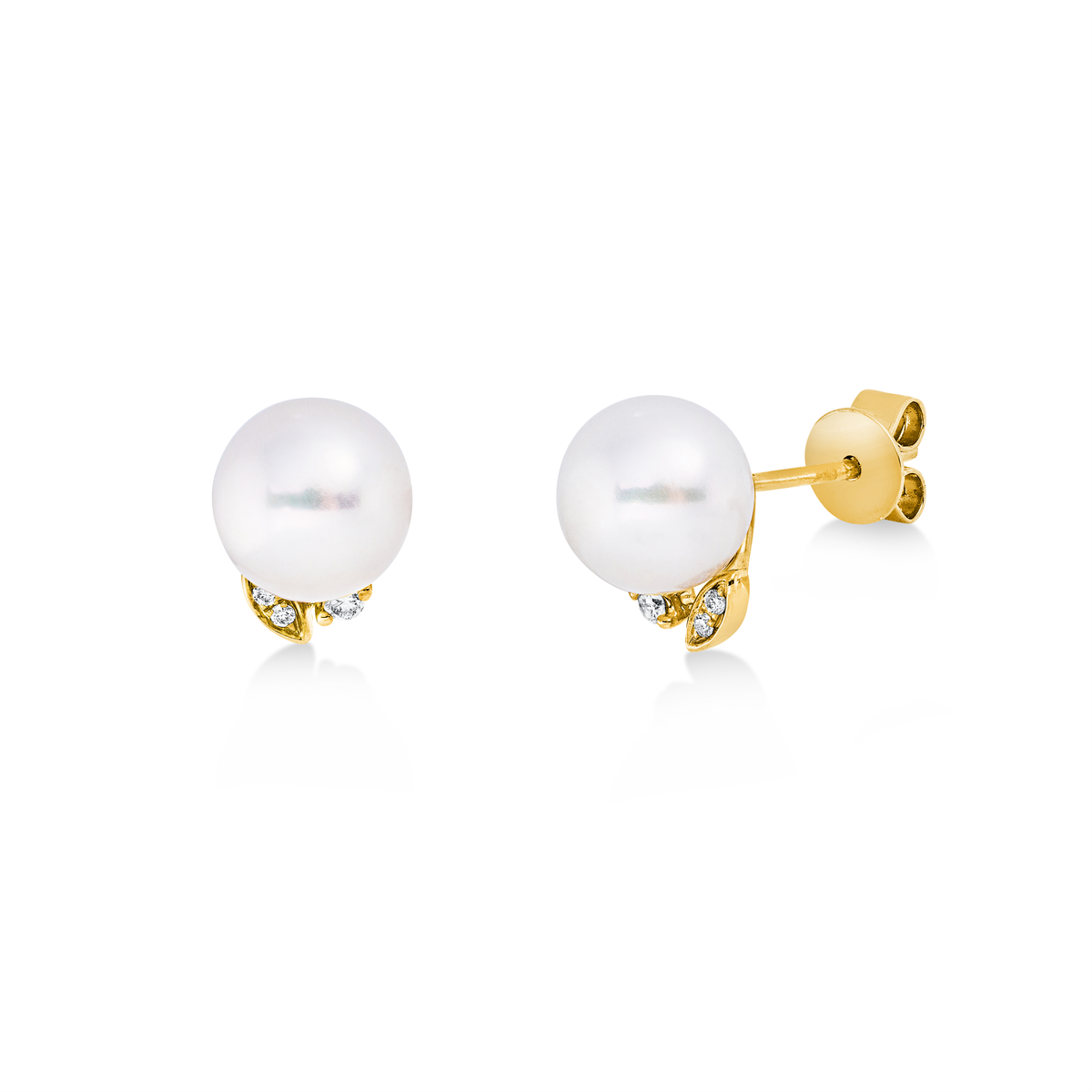 Ohrstecker  18kt Gelbgold mit 0,05ct Diamanten