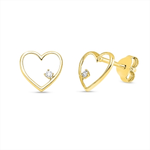 Ohrstecker 18 kt GG Herz