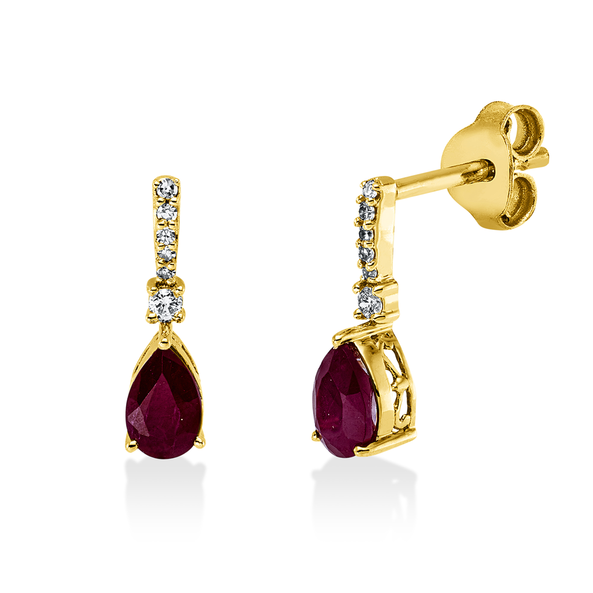 Ohrschmuck 3er-Krappe 18 kt GG Tropfen