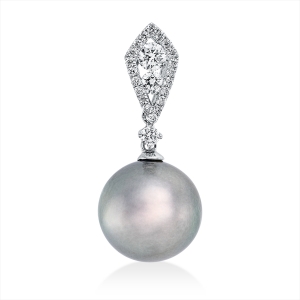 Anhänger  18kt Weißgold mit 0,27ct Diamanten