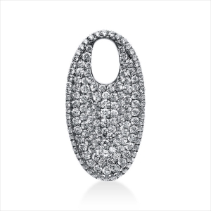 Pavé Anhänger  18kt Weißgold mit Öse mit 2,13ct Diamanten