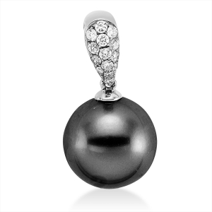 Anhänger  18kt Weißgold mit 0,12ct Diamanten