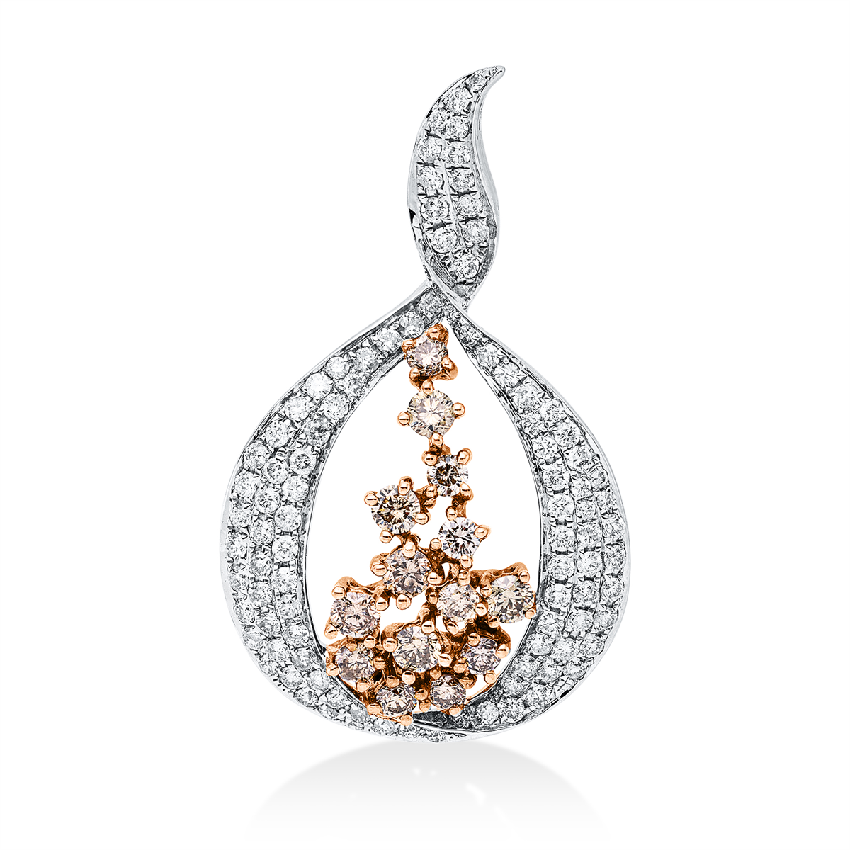 Anhänger 18 kt WG+RG, mit Öse