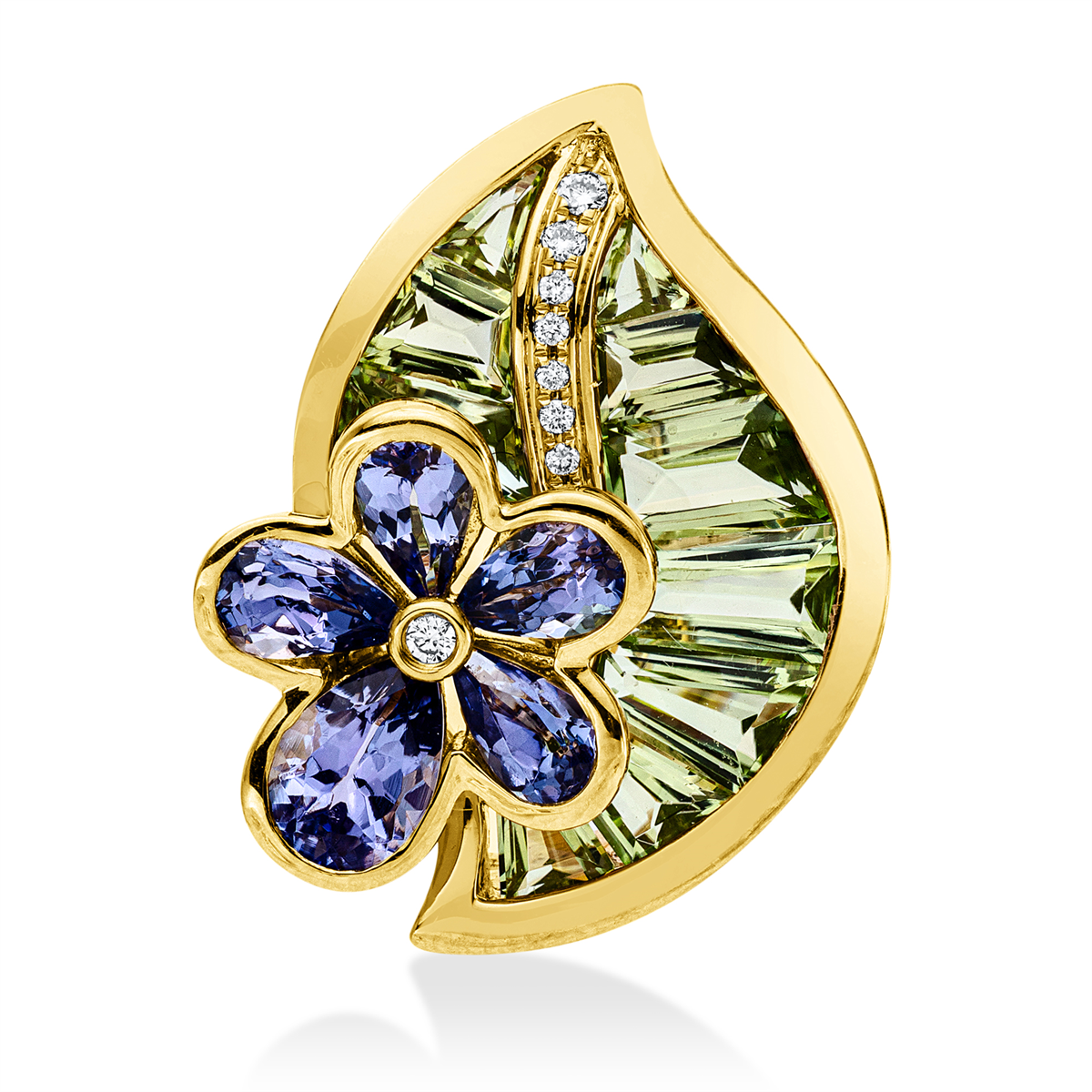 Brosche 18 kt GG