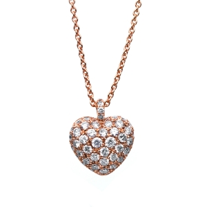Collier 18 kt RG Herz