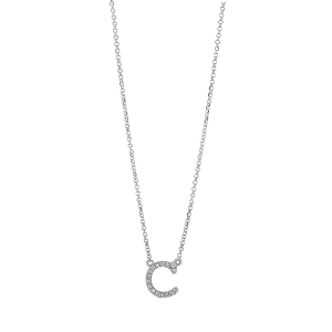 Collier 18 kt WG C, mit ZÖ 38 cm & 40,6 cm