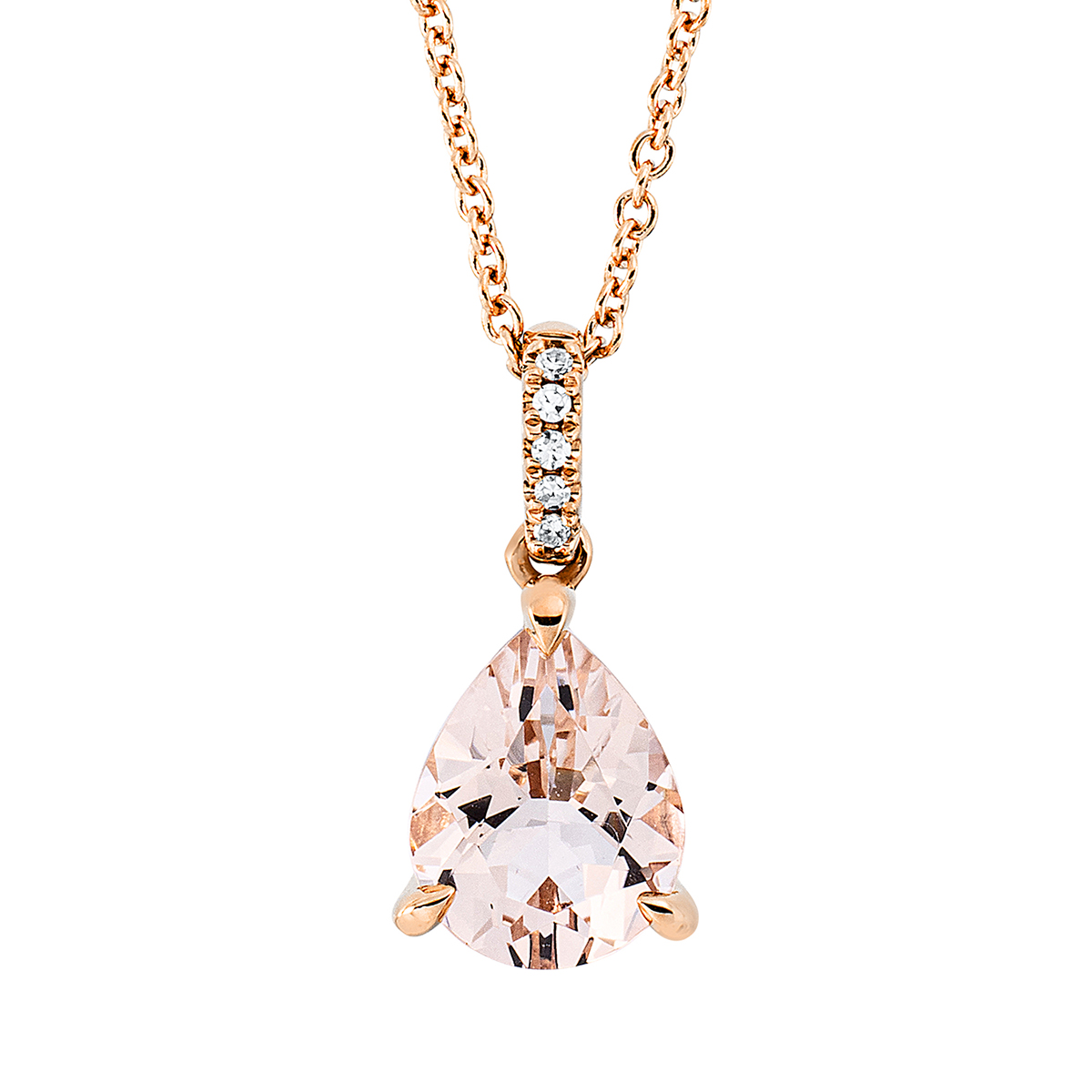 Collier 18 kt RG, mit ZÖ 42 cm