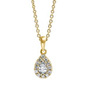 Collier 18 kt GG Tropfen, mit ZÖ 42 cm