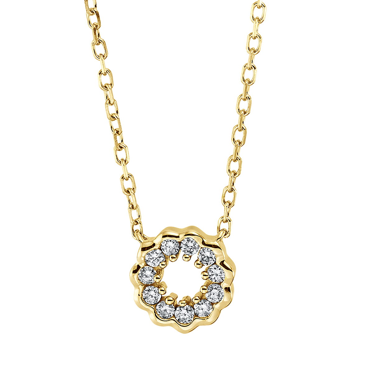 Collier 18 kt GG Kreis, mit ZÖ 40 cm