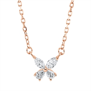 Collier 18 kt RG, mit ZÖ 40 cm