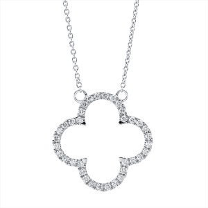 Collier 18 kt WG, mit ZÖ 42 cm