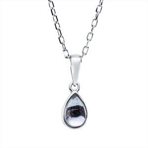 Collier Zarge 18 kt WG Tropfen