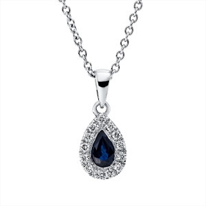 Collier 18 kt WG, mit ZÖ 42 cm