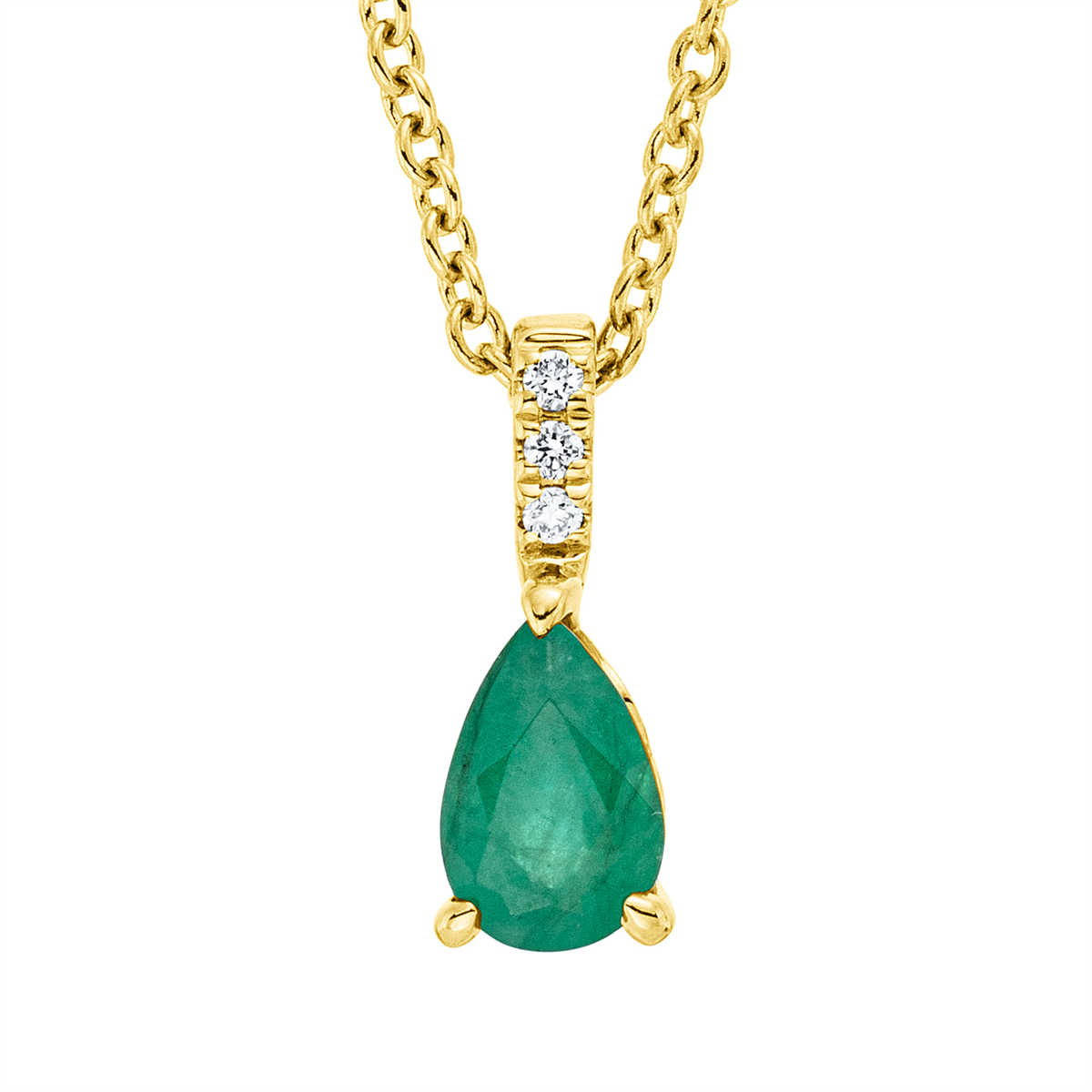 Collier 3er-Krappe 18 kt GG, mit ZÖ 42 cm