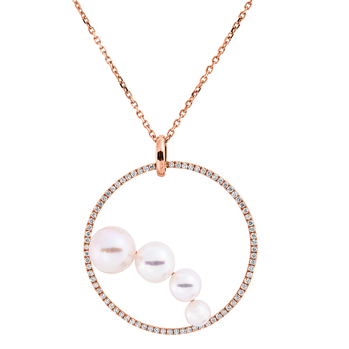 Collier  18kt Rotgold mit ZÖ 40 cm mit 0,29ct Diamanten