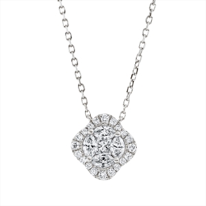 Collier 18 kt WG, mit ZÖ 40 cm