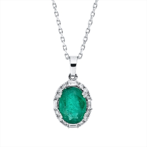 Collier 18 kt WG, mit Öse